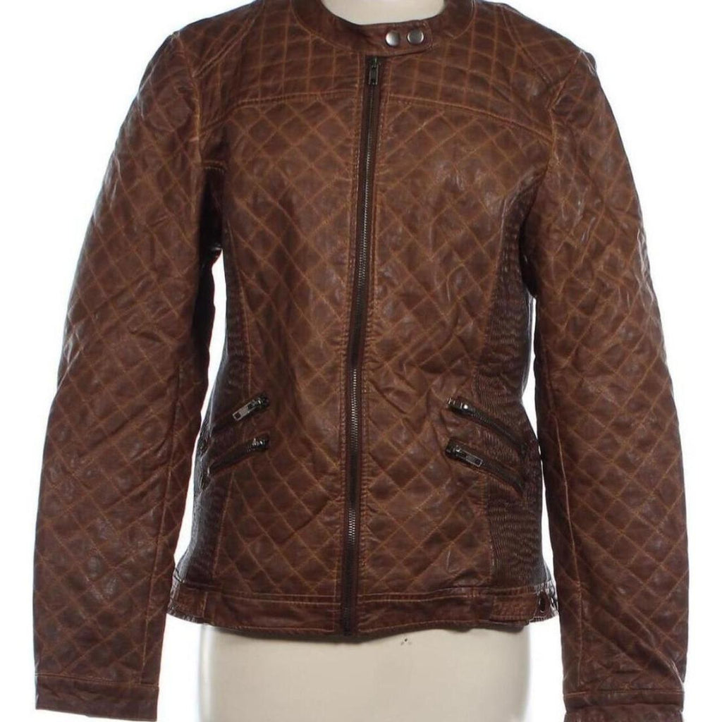 Brown capitone vintage jacket - Sofi Moukidou