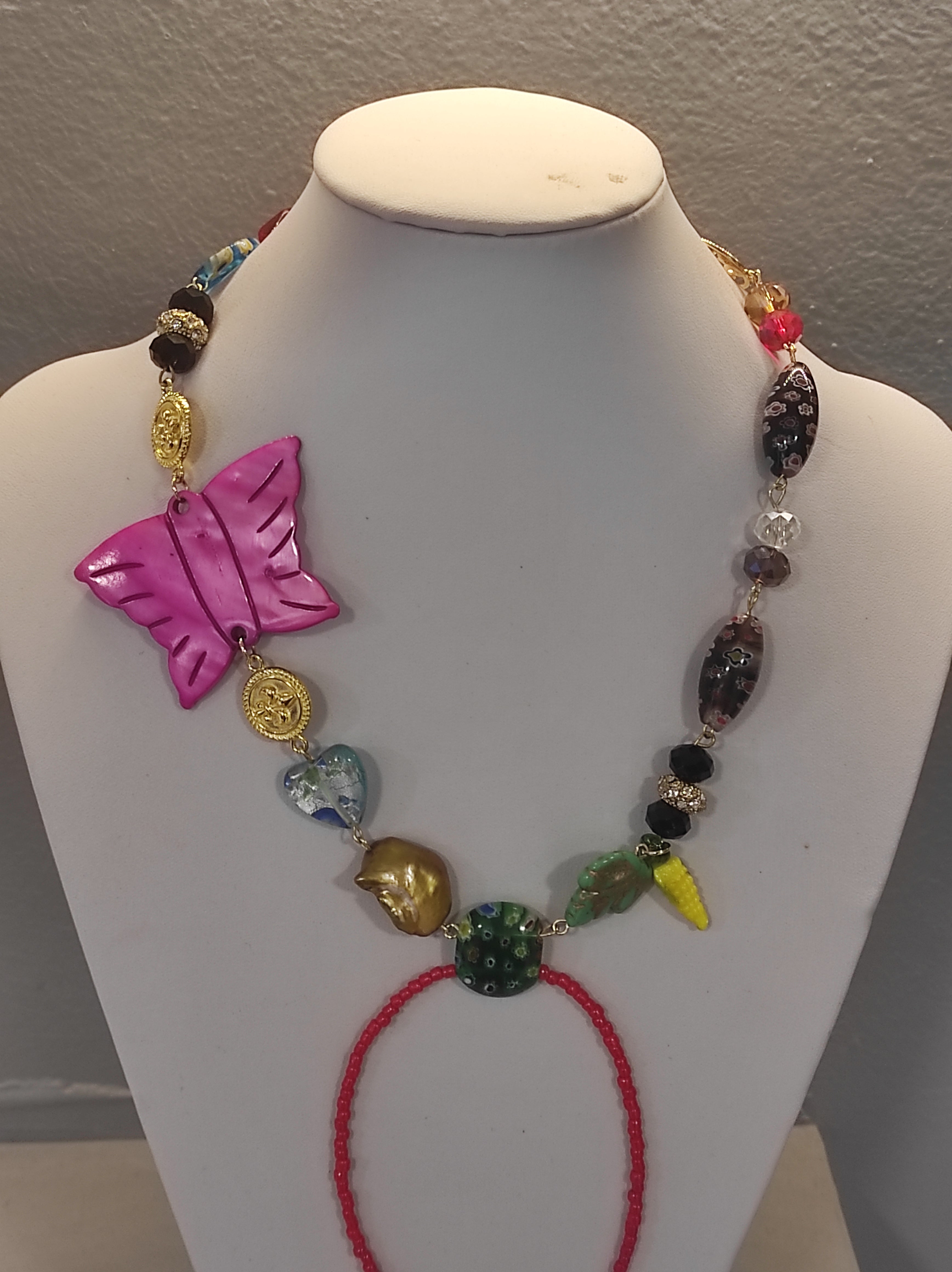 Butterfly statement necklace